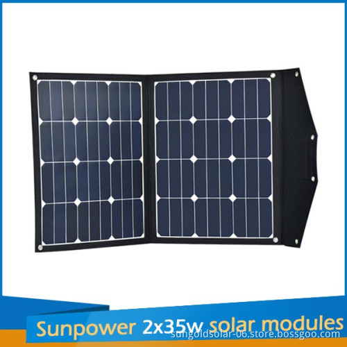 2016 new 2x35w sunpower solar charger panels for rv